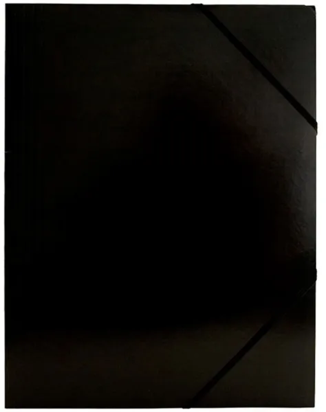 BNT kuminauhalla suljettava kansio kartonkia musta A4