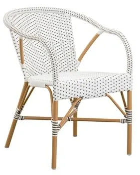 Sika-Design Madeleine Exterior Kahvilatuoli Valkoinen/Manteli