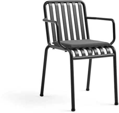 HAY Palissade Tuoli käsinojilla Antrasiitti