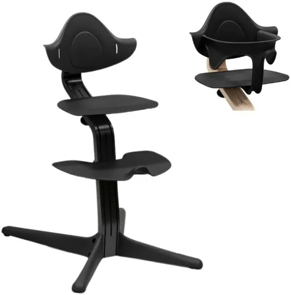 Syöttötuoli pyökki - musta sis. vauvasetti