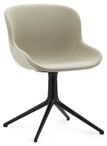 Normann Copenhagen Hyg Kääntötuoli Verhoiltu Musta Alumiini/Main Line Flax MLF20