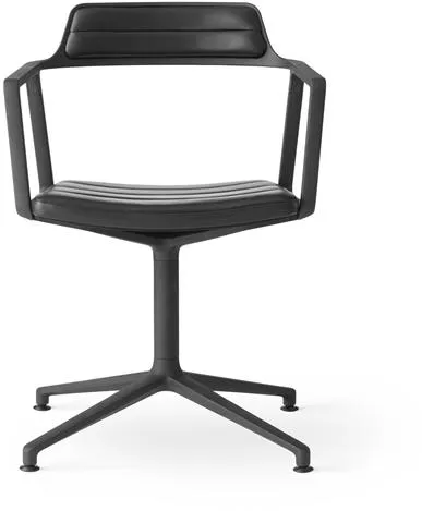 Vipp 452 Kääntötuoli Musta Nahka