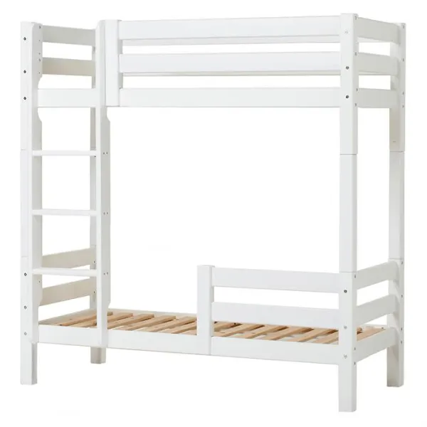 Hoppekids ECO Luxury korkea kerrossänky tikkailla ja turvalaidalla - 70 x 160 cm