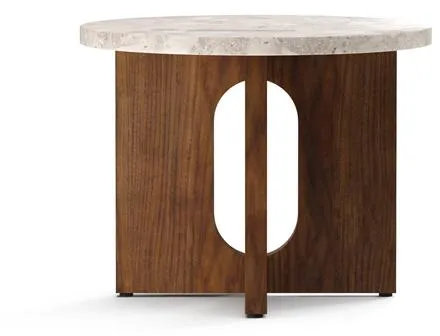 Audo Androgyne Pyöreä Sohvapöytä Pähkinä/ Kunis Breccia