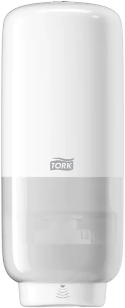 Tork S4 -annostelija vaahtosaippualle, kosketusvapaa, valkoinen muovi